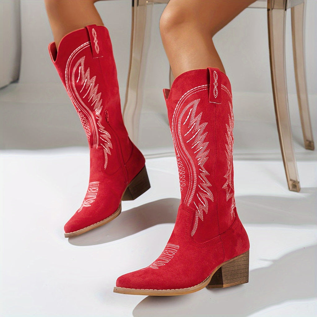 Olivia | Bottes Western Hautes Brodées