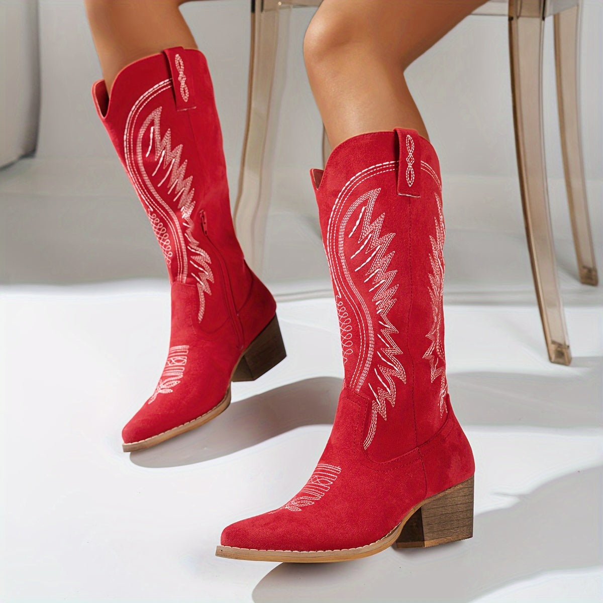 Olivia | Bottes Western Hautes Brodées