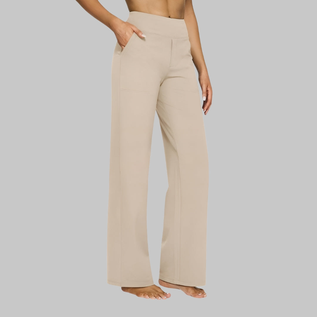 Noémi | Pantalon Droit Taille Haute Femme