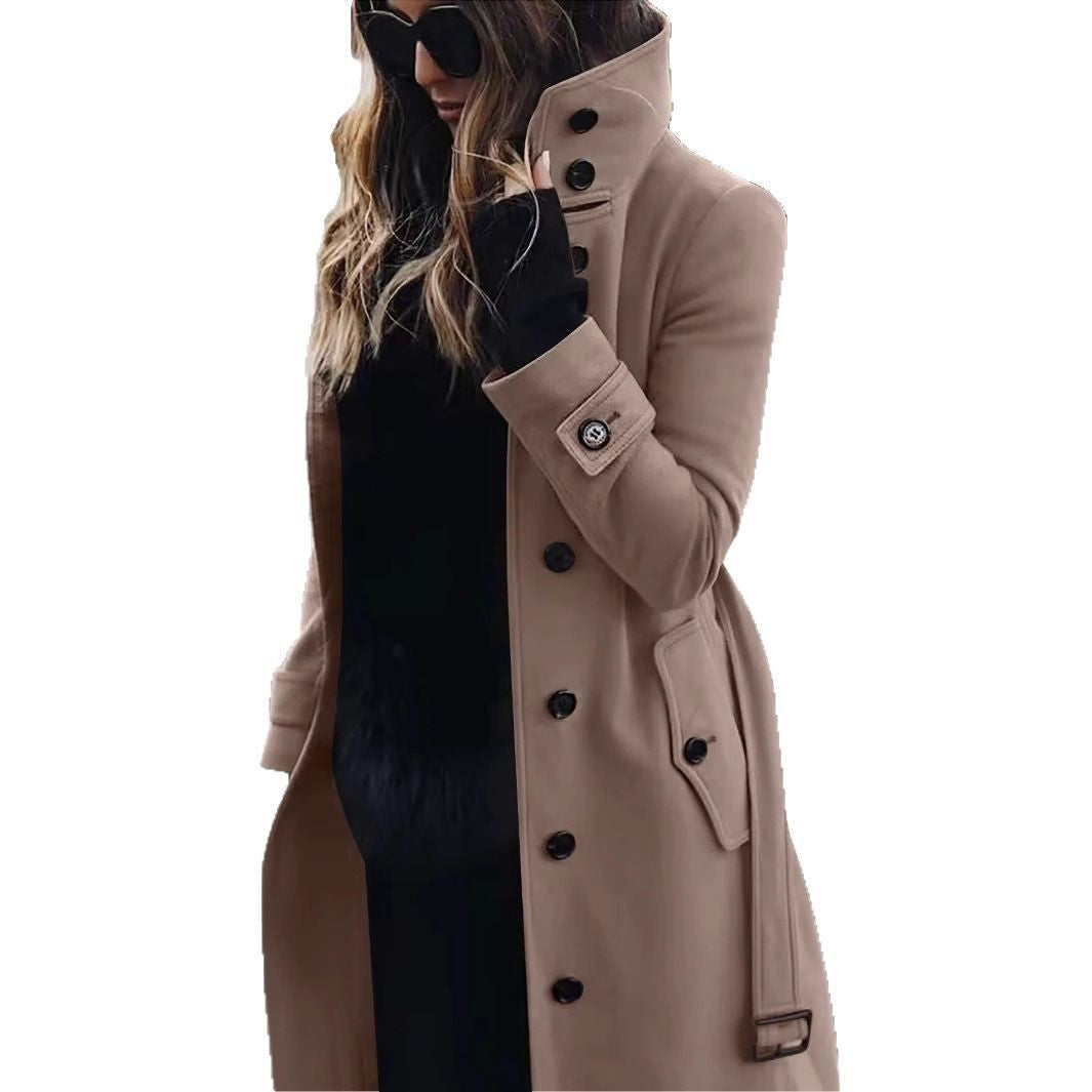 Gaïa | Trench Long Col Montant