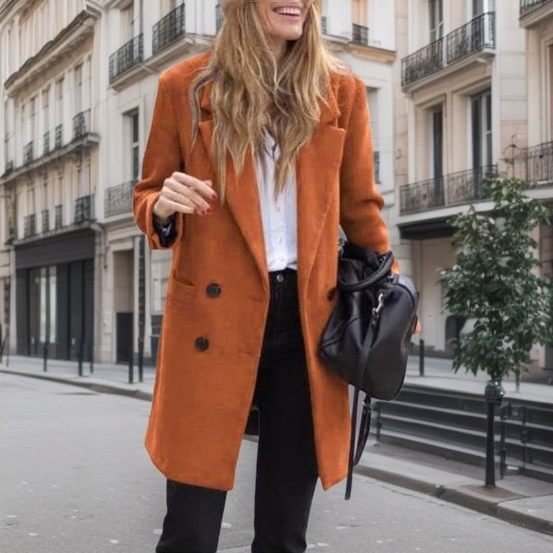 Benoîte | Manteau Long Bouclé Croisé