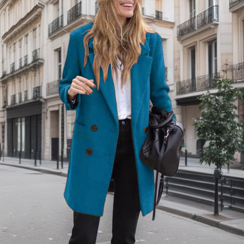Benoîte | Manteau Long Bouclé Croisé