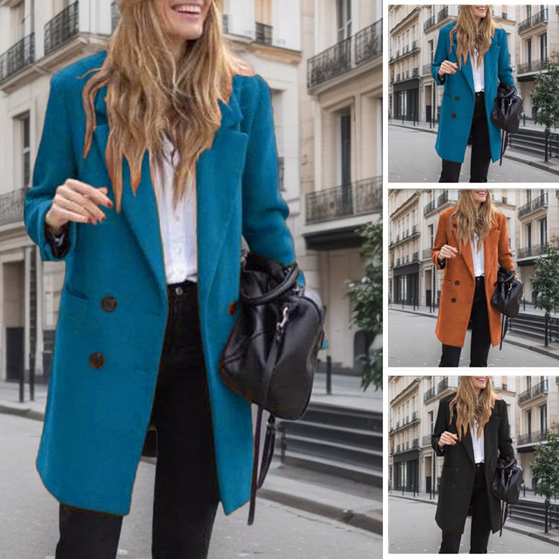 Benoîte | Manteau Long Bouclé Croisé