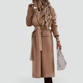 Clio | Manteau Long Portefeuille Ceinturé
