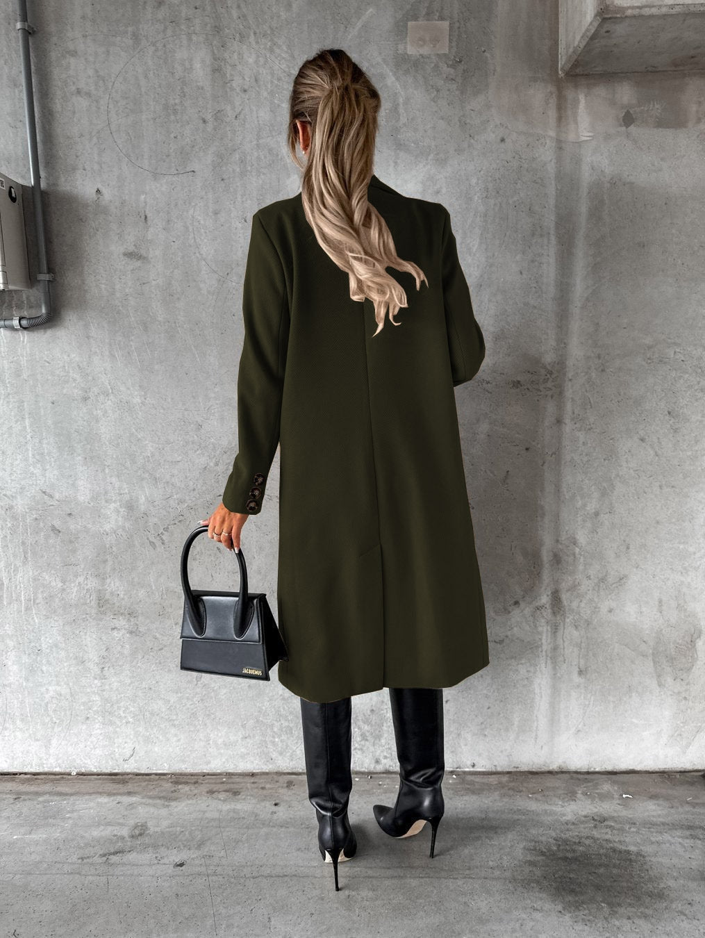 Dauphine | Manteau Long Croisé Col à Revers
