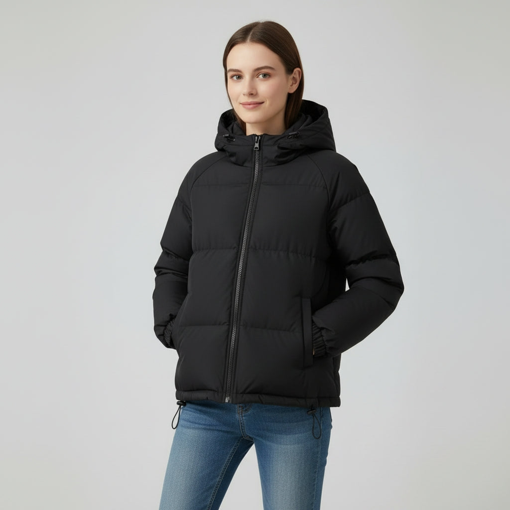 Isadora | Manteau d'Hiver Cintré Capuche Doublée