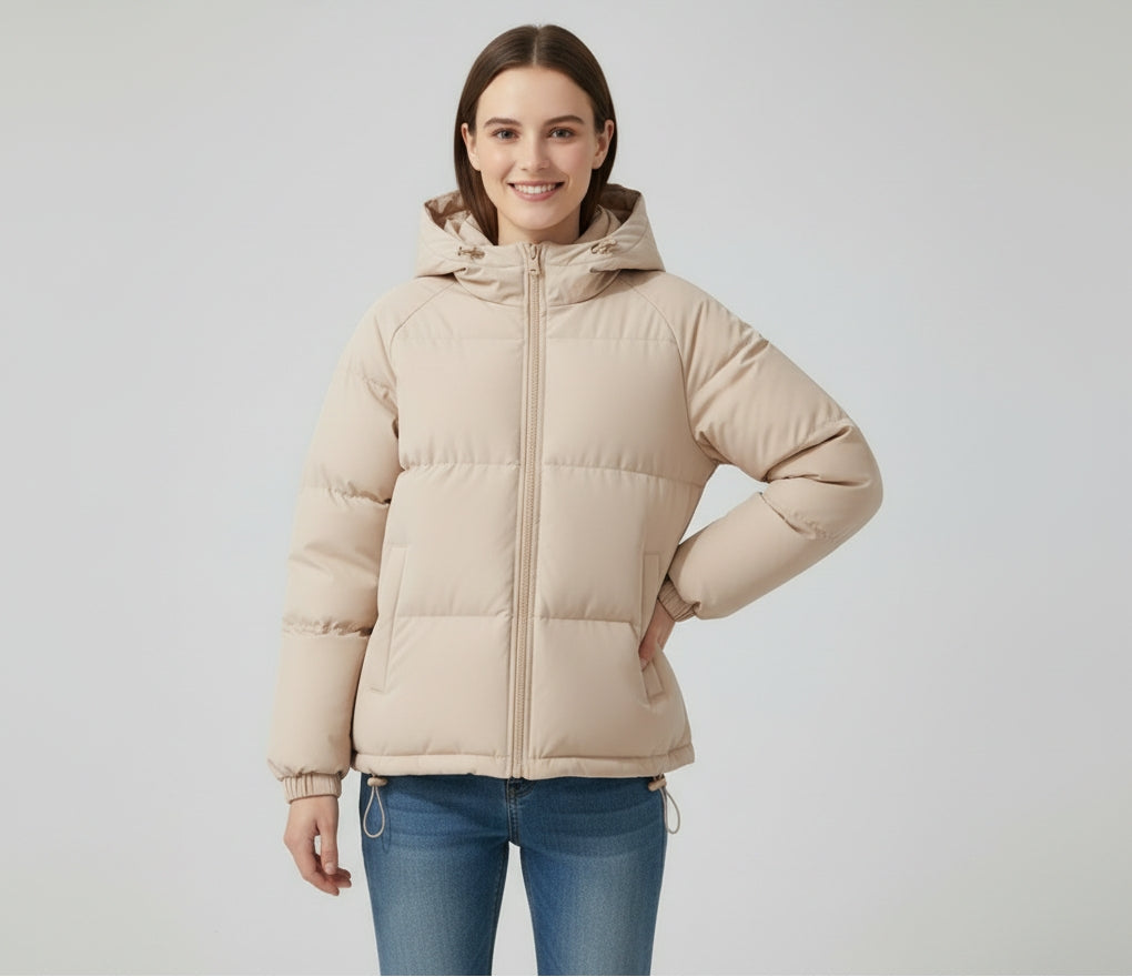 Isadora | Manteau d'Hiver Cintré Capuche Doublée