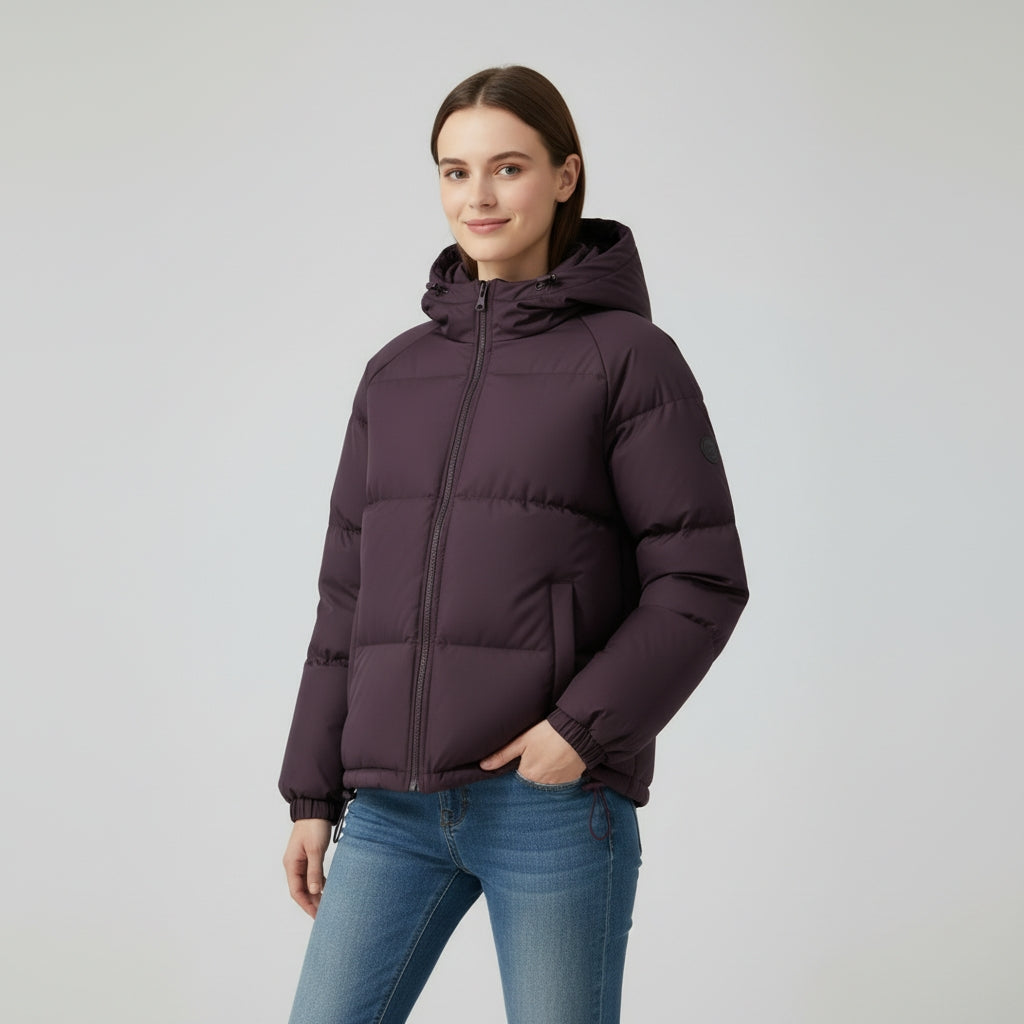 Isadora | Manteau d'Hiver Cintré Capuche Doublée