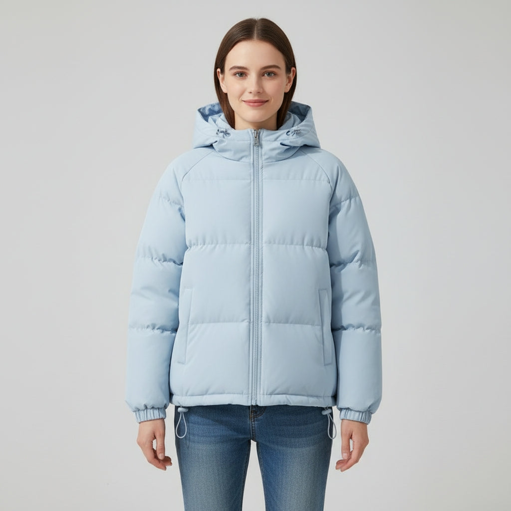 Isadora | Manteau d'Hiver Cintré Capuche Doublée