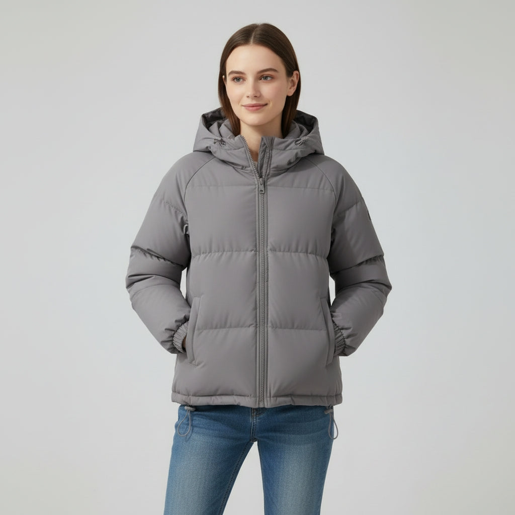 Isadora | Manteau d'Hiver Cintré Capuche Doublée