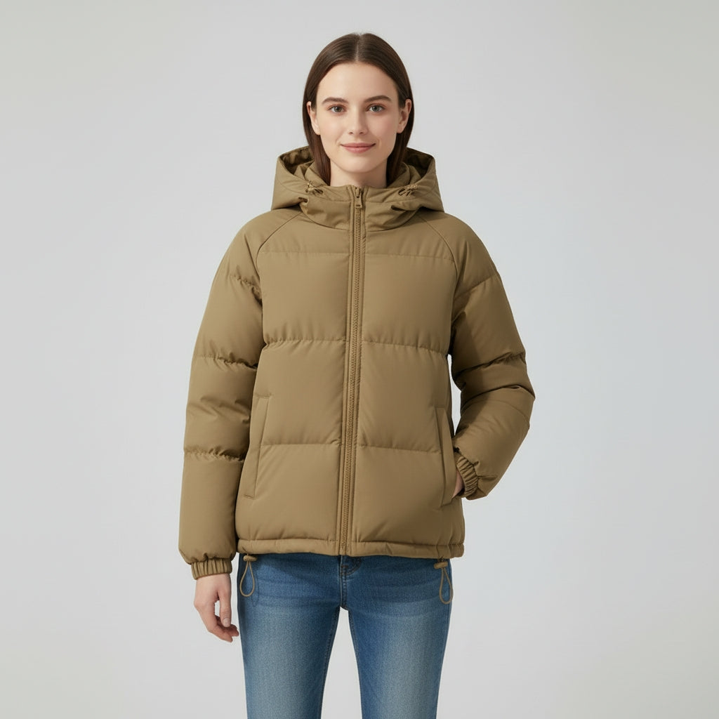 Isadora | Manteau d'Hiver Cintré Capuche Doublée