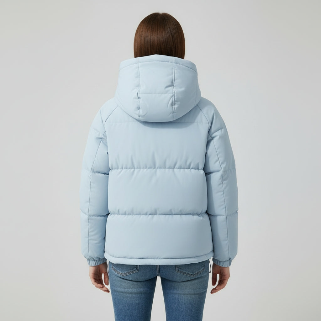 Isadora | Manteau d'Hiver Cintré Capuche Doublée