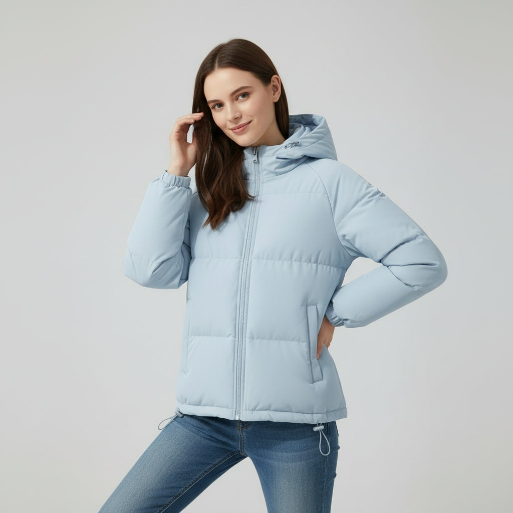 Isadora | Manteau d'Hiver Cintré Capuche Doublée