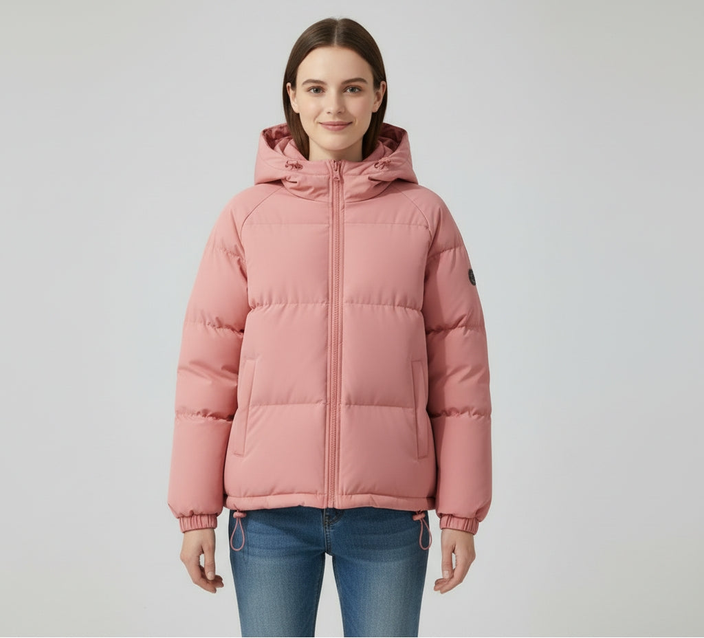 Isadora | Manteau d'Hiver Cintré Capuche Doublée