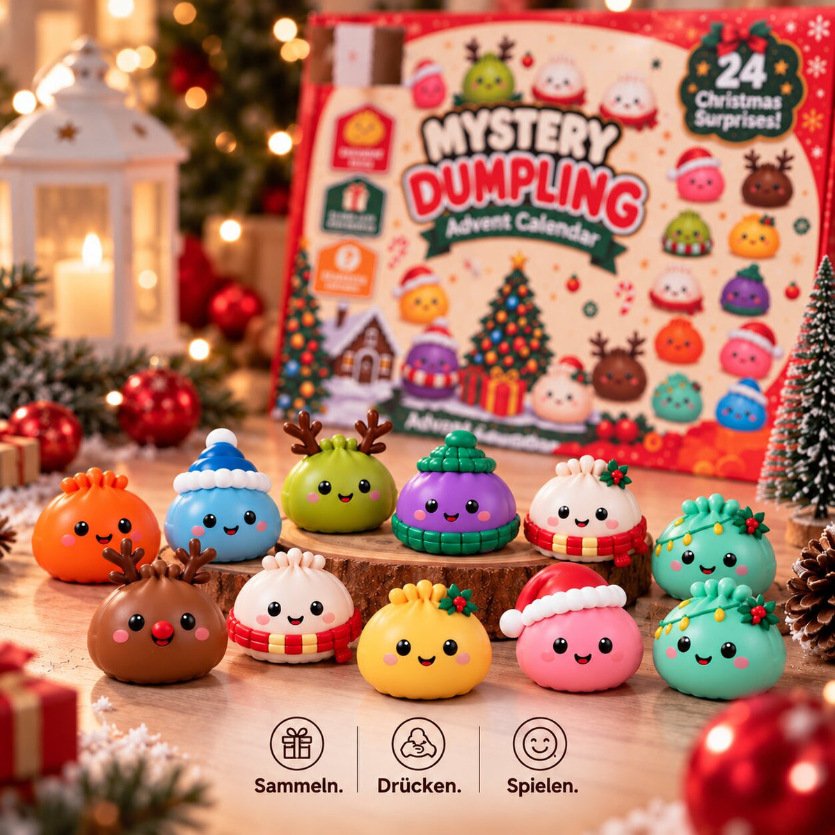 Calendrier de l'Avent Squishy Dumplings avec 24 surprises