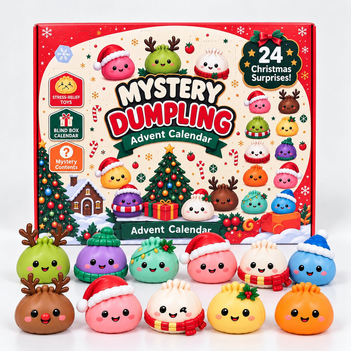 Calendrier de l'Avent Squishy Dumplings avec 24 surprises