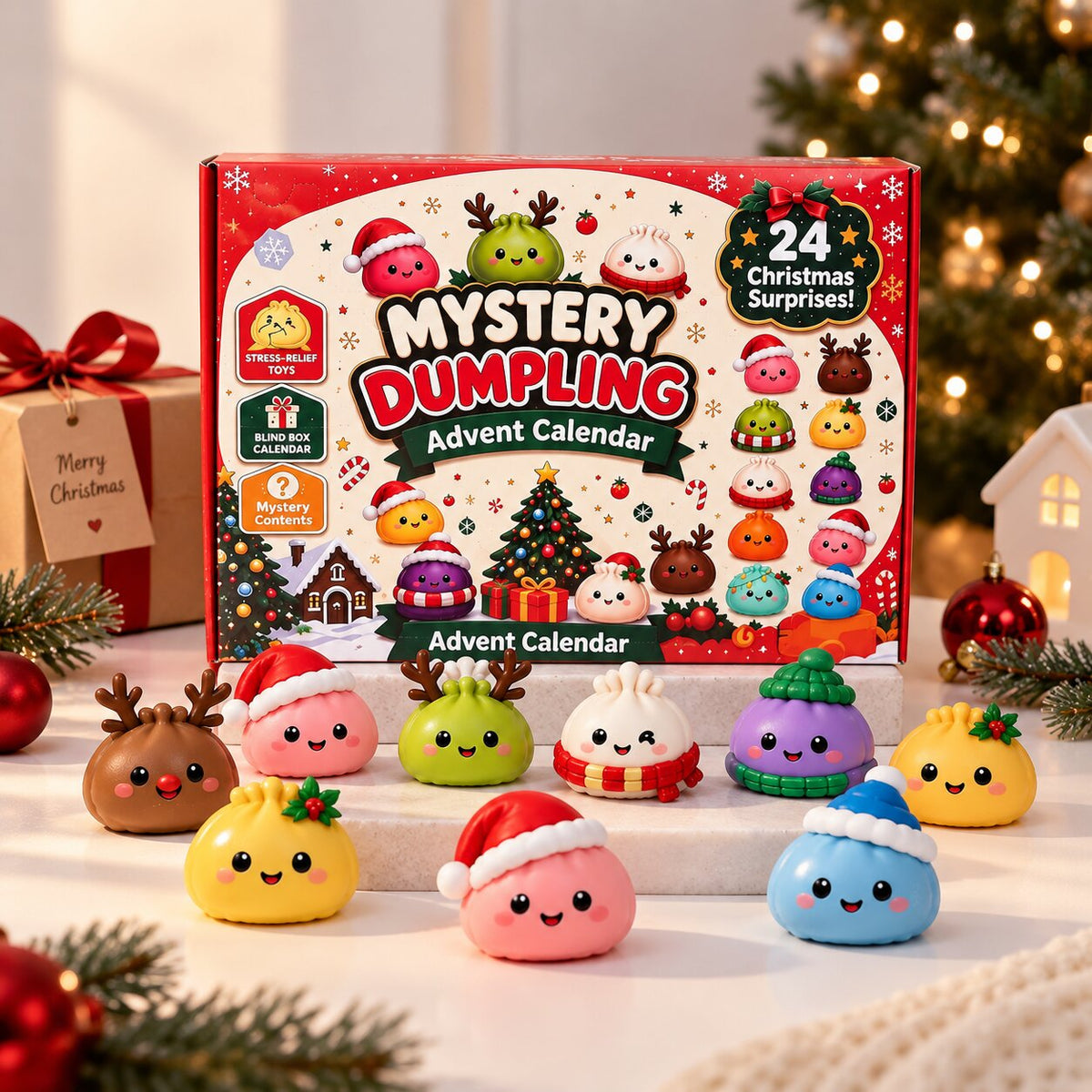 Calendrier de l'Avent Squishy Dumplings avec 24 surprises