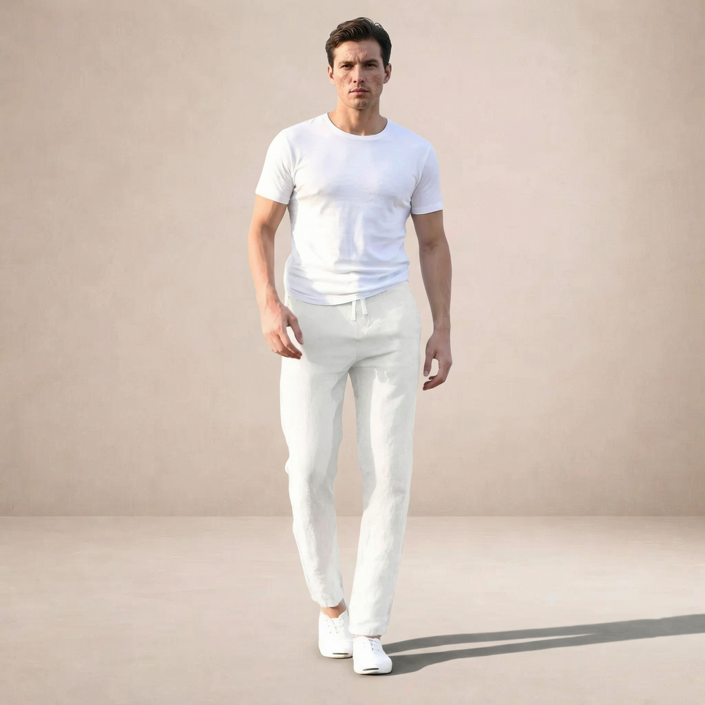 Alban | Pantalon Lin Coupe Droite