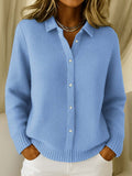 Elvina | Cardigan Maille Texturée Col Chemise