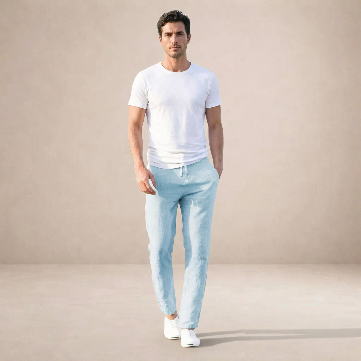 Alban | Pantalon Lin Coupe Droite