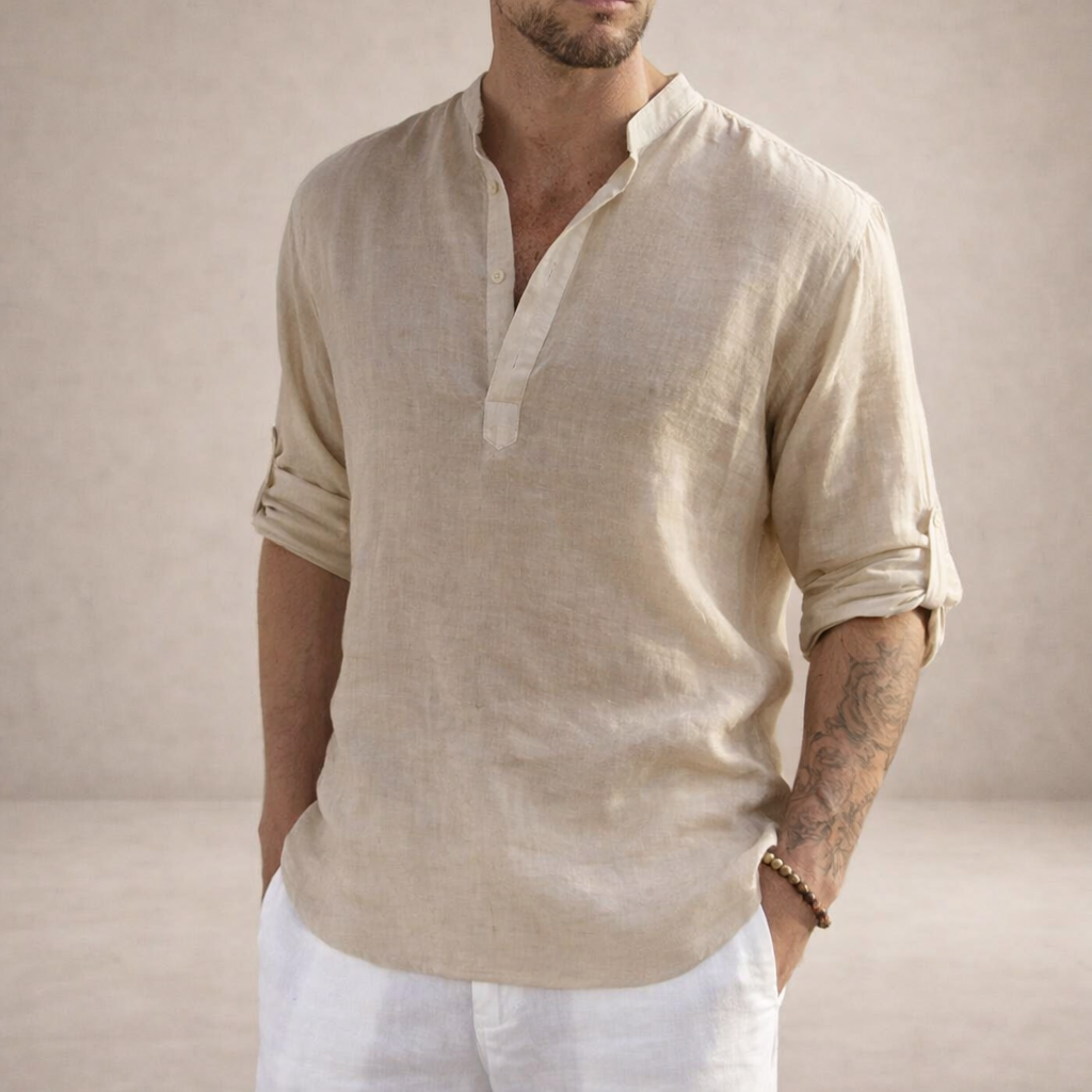 Marceau | Chemise Lin Col Officier