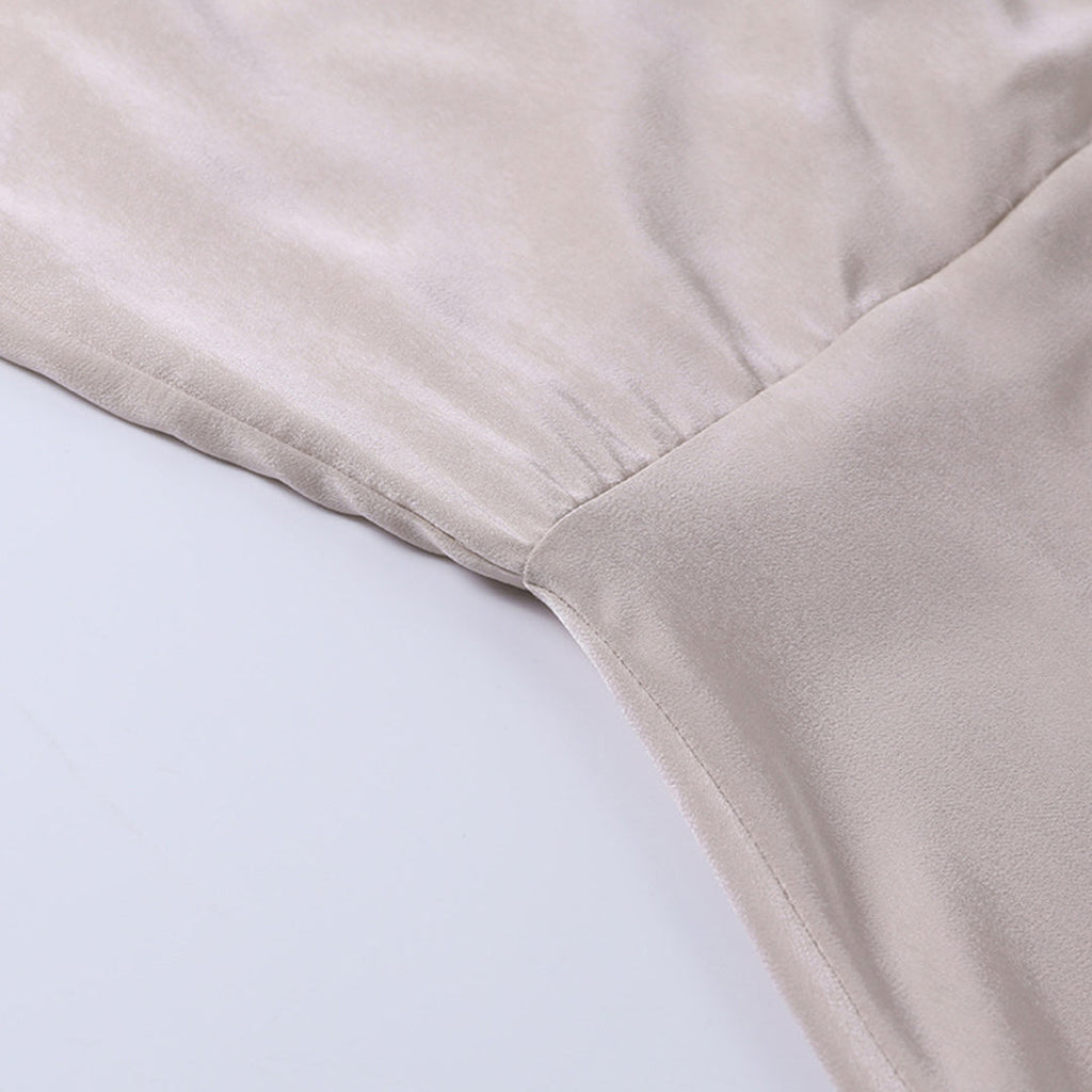 Julie | Robe Longue Satinée Col V