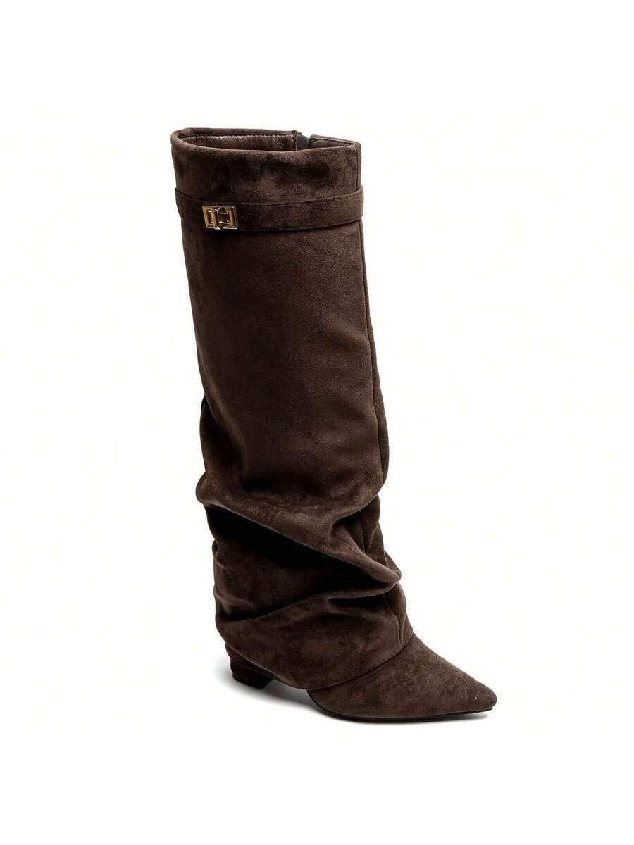 Calliope | Bottes Slouch Aspect Suédine