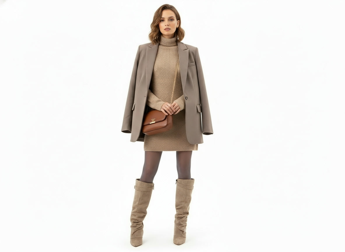 Calliope | Bottes Slouch Aspect Suédine