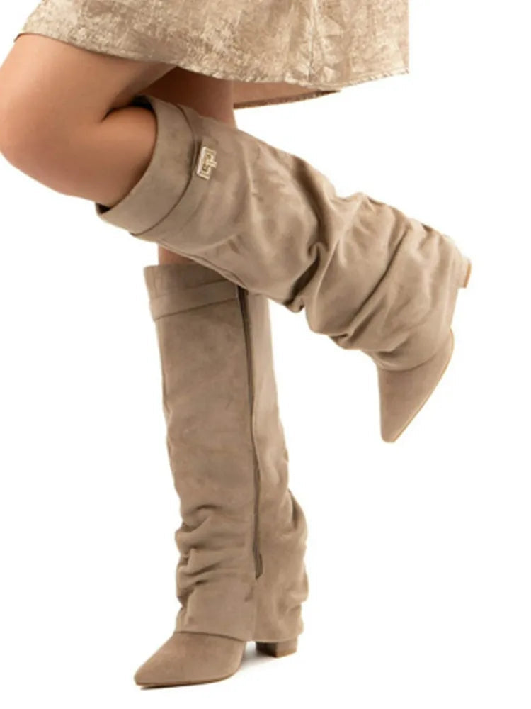 Calliope | Bottes Slouch Aspect Suédine