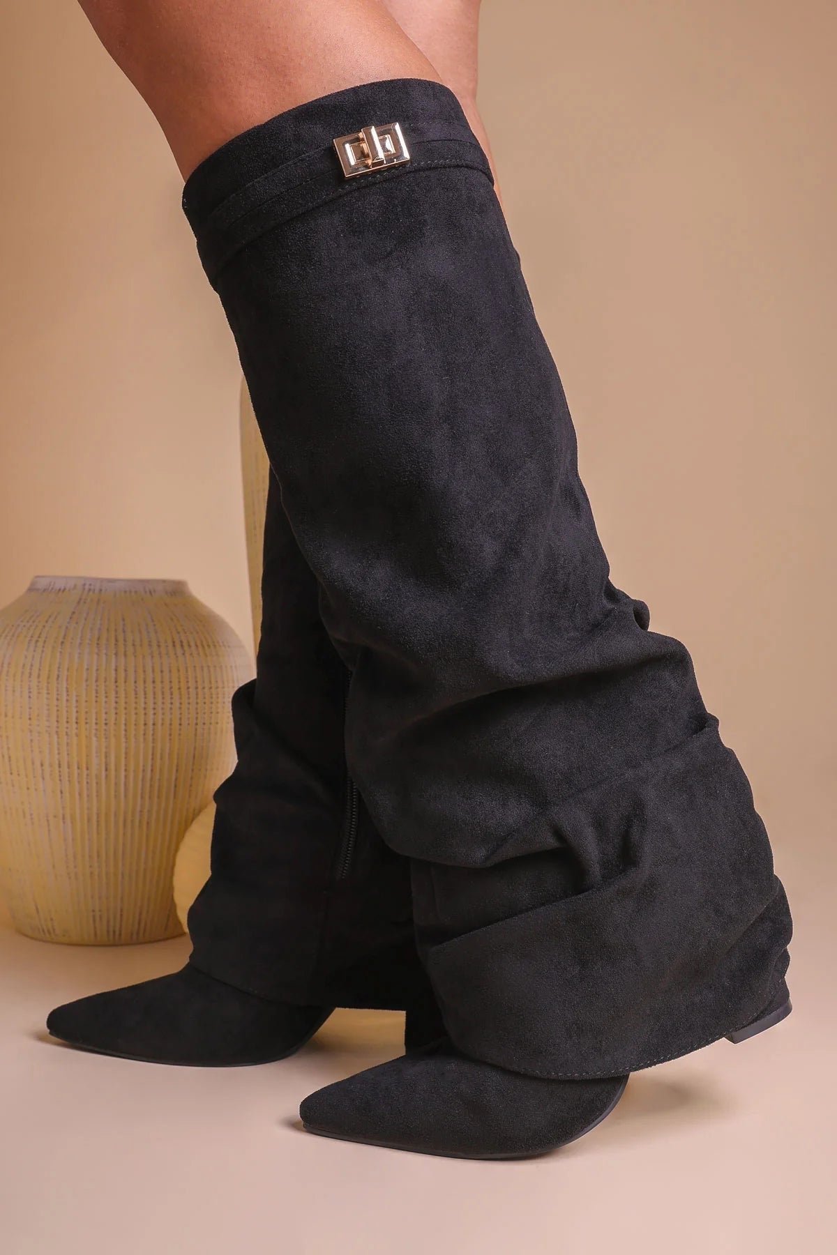 Calliope | Bottes Slouch Aspect Suédine