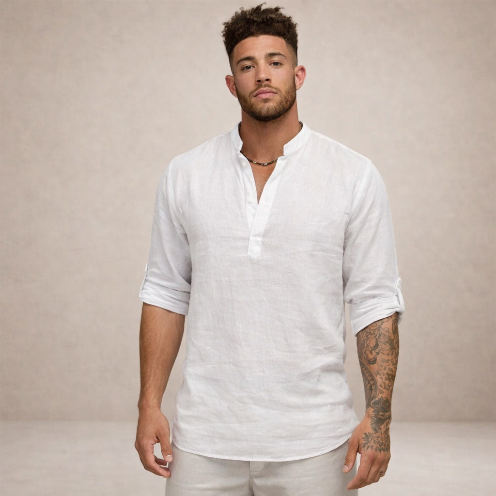 Marceau | Chemise Lin Col Officier
