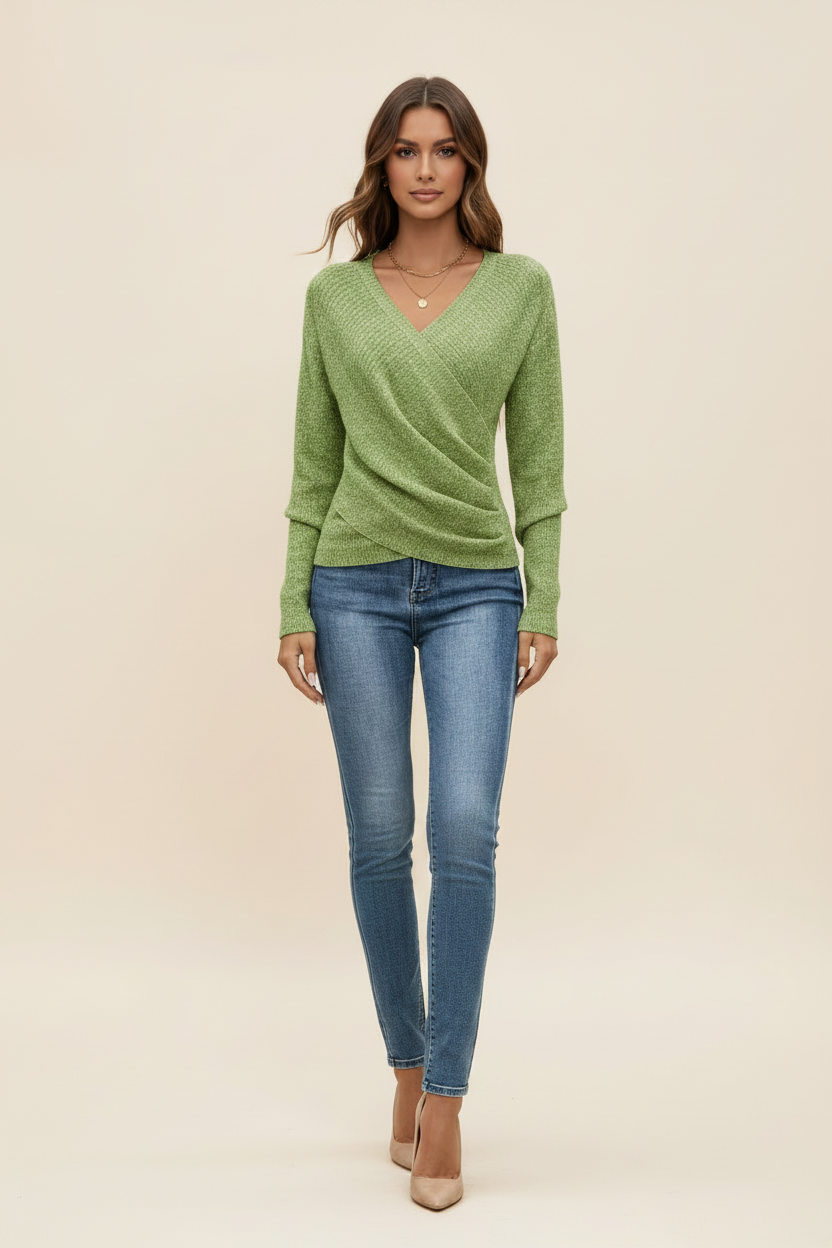 Colette | Top Cache-Cœur Col V Femme