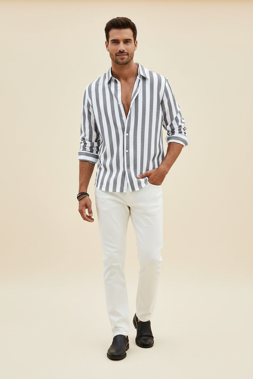 Patrice | Chemise Rayée Boutonnée