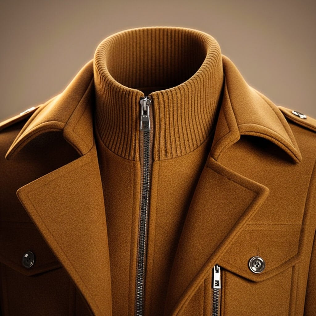 Clothaire | Manteau Laine Mélangée Col Double