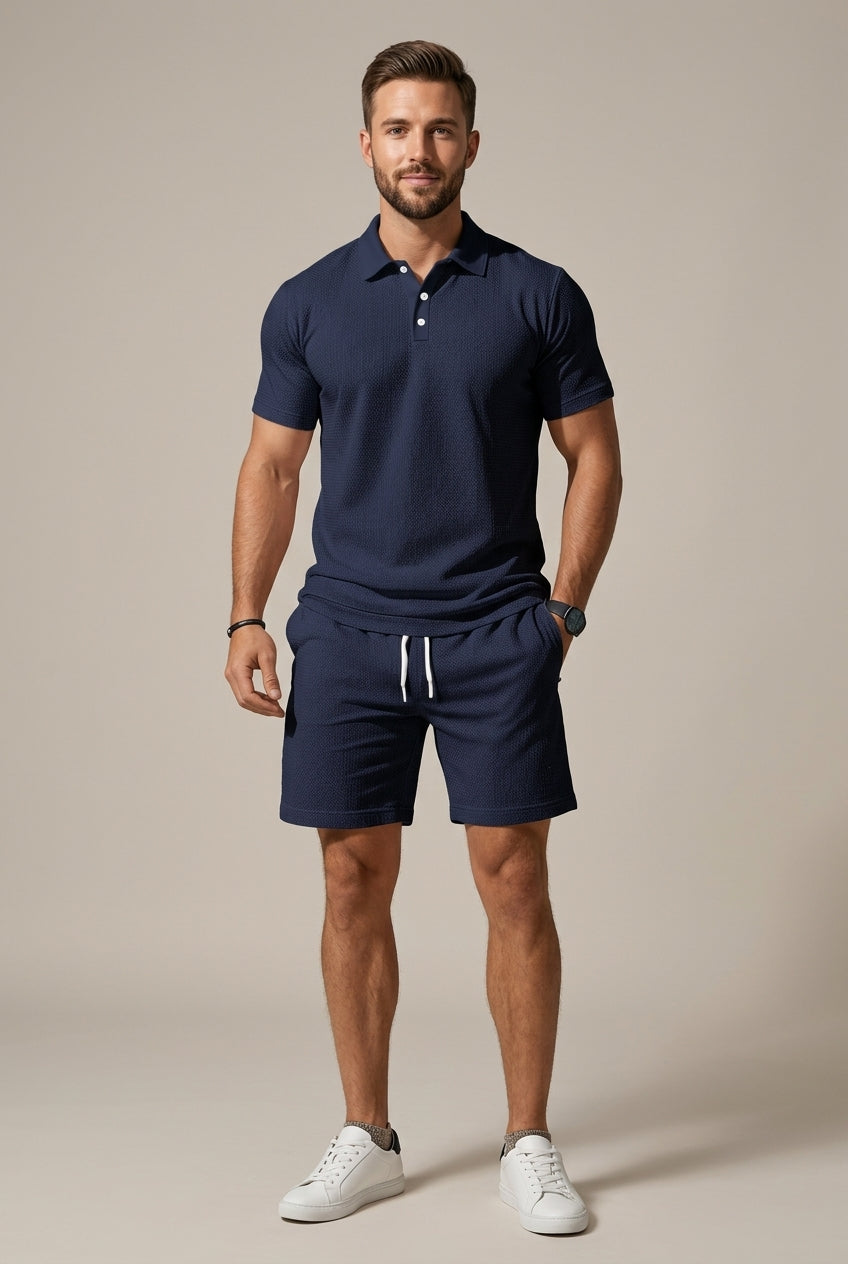 Achille | Ensemble Polo Texturé Short