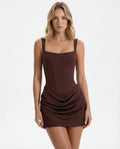 Thaïs | Robe Courte Corset Ourlet Drapé