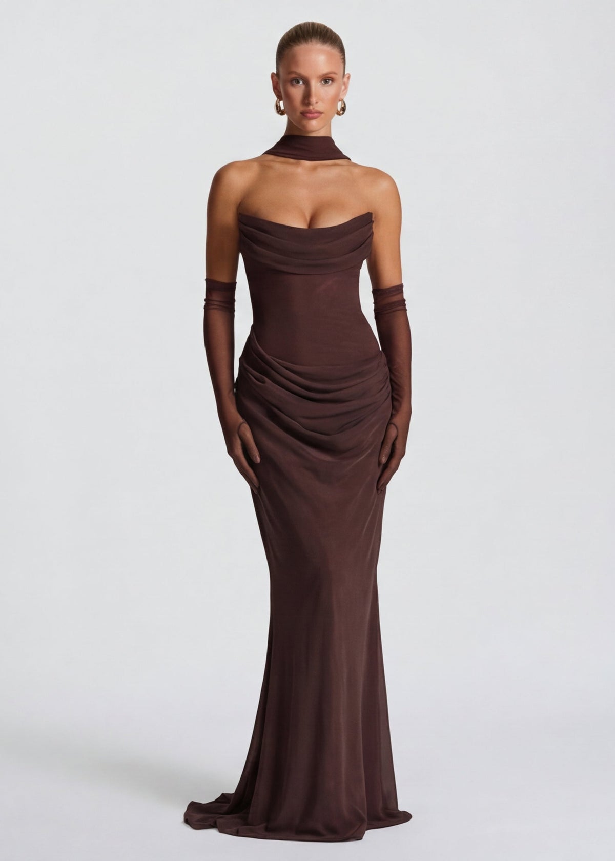 Orlane | Robe Longue Drapée Coupe Ajustée