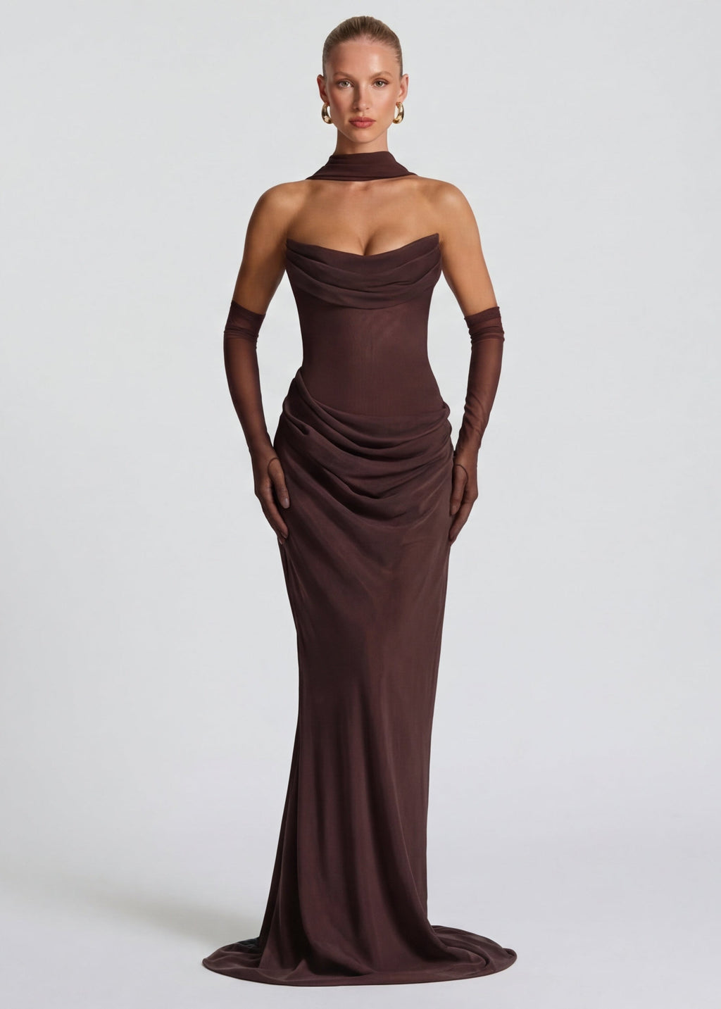 Orlane | Robe Longue Drapée Coupe Ajustée