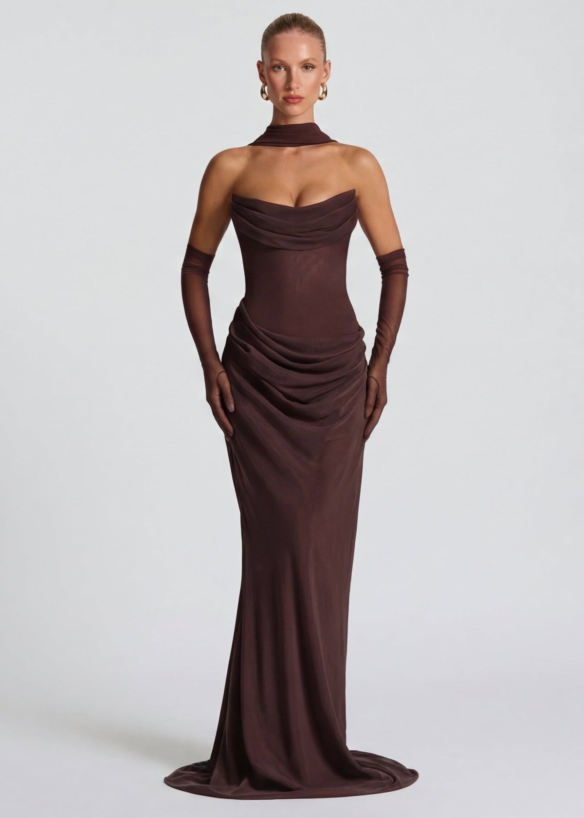 Orlane | Robe Longue Drapée Coupe Ajustée