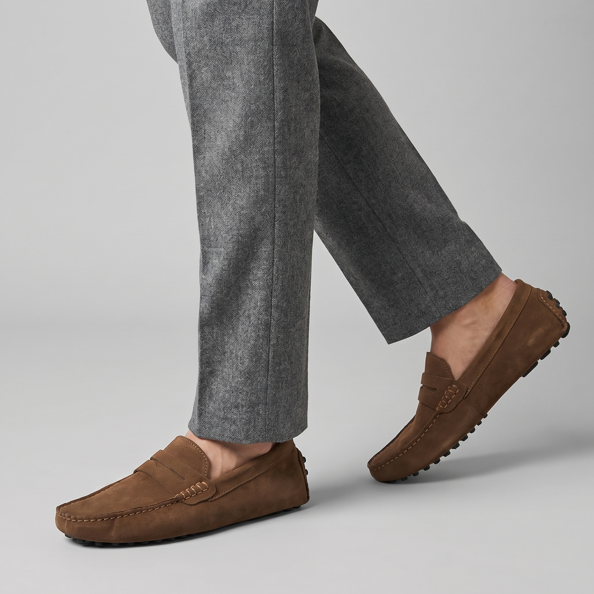 Barnabé | Mocassins Aspect Suédine Sans Lacets
