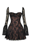 Marie | Robe Midi Dentelle Manches Longues