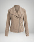 Hortensia | Blouson Biker Larges Revers Zip Asymétrique