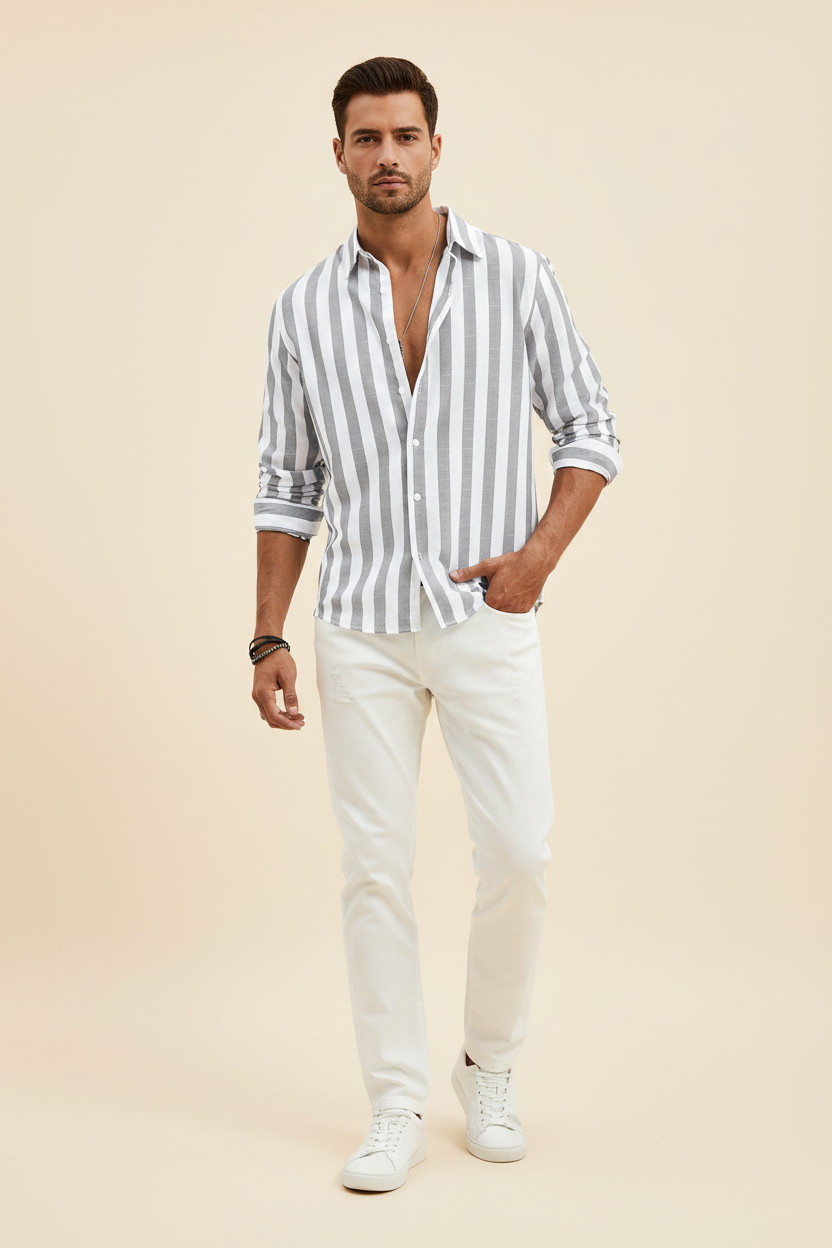 Patrice | Chemise Rayée Boutonnée