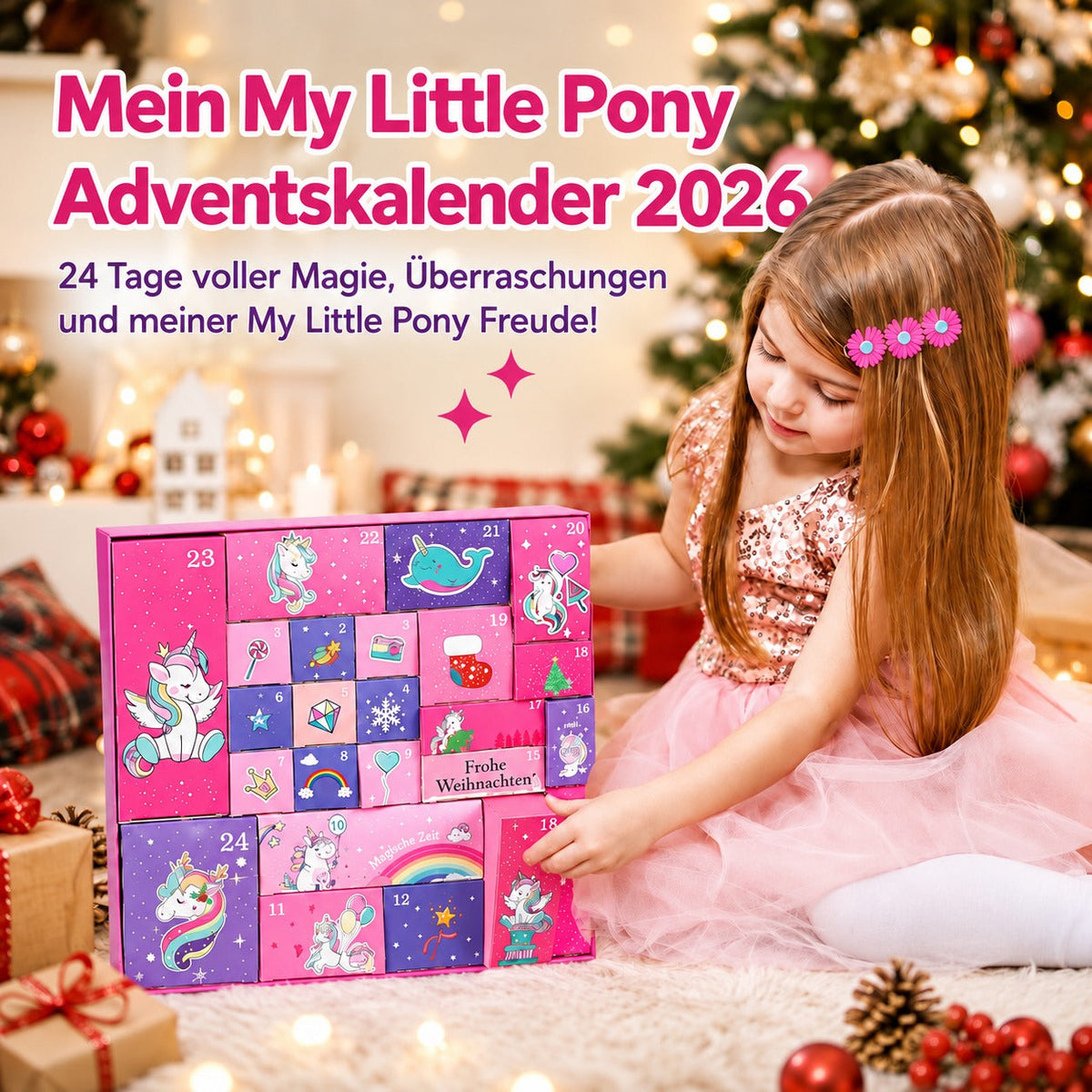 Calendrier de l'Avent poneys pour filles 2026