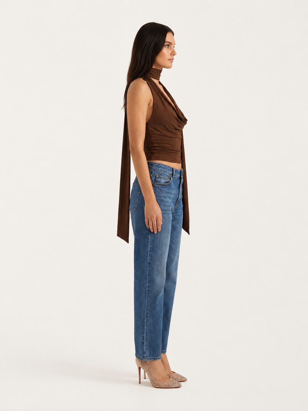 Pauline | Top Halter Col V Femme