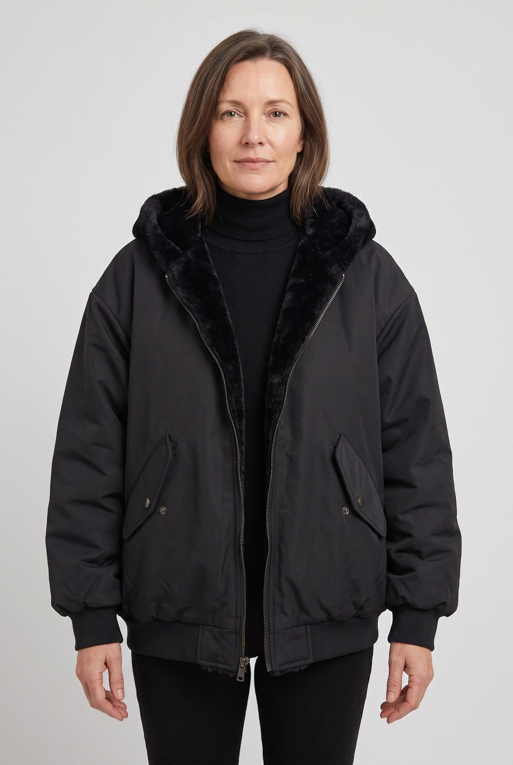 Clarence | Blouson Court Capuche Bordée