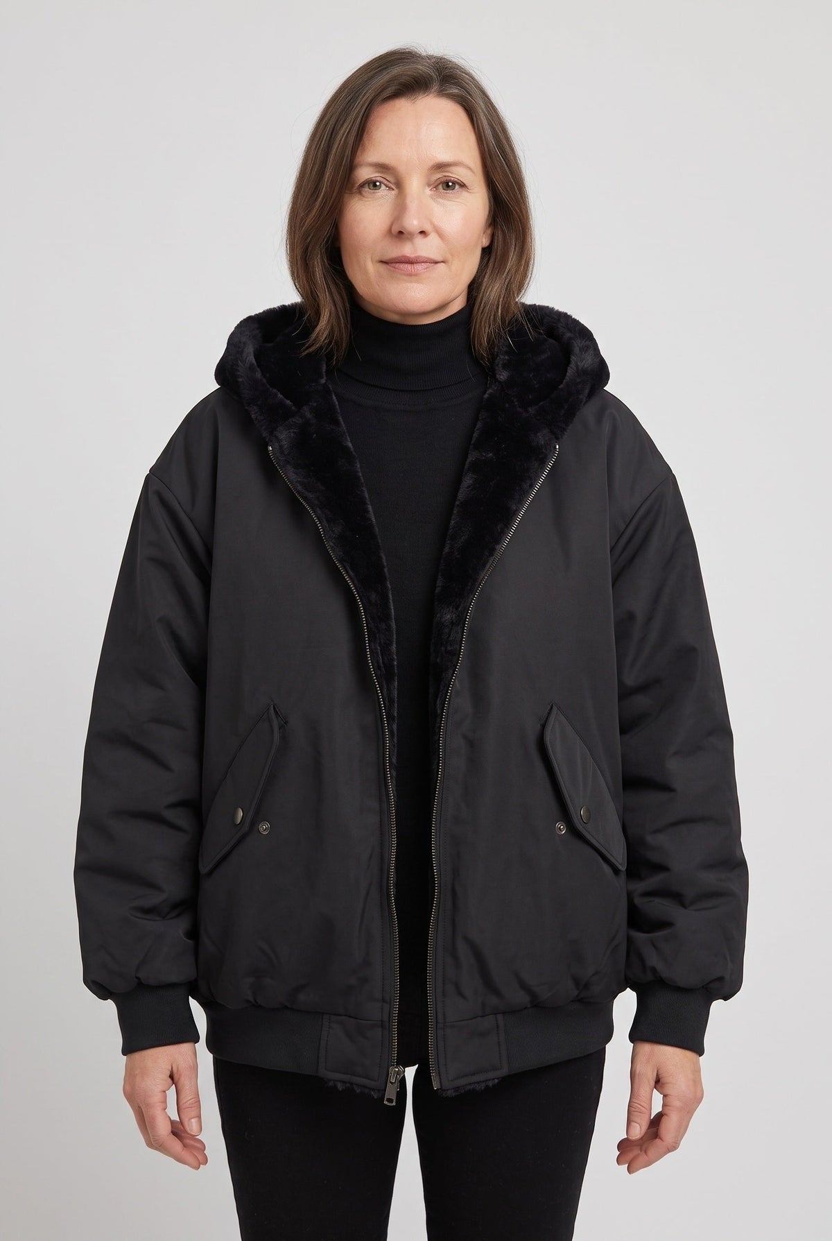 Clarence | Blouson Court Capuche Bordée