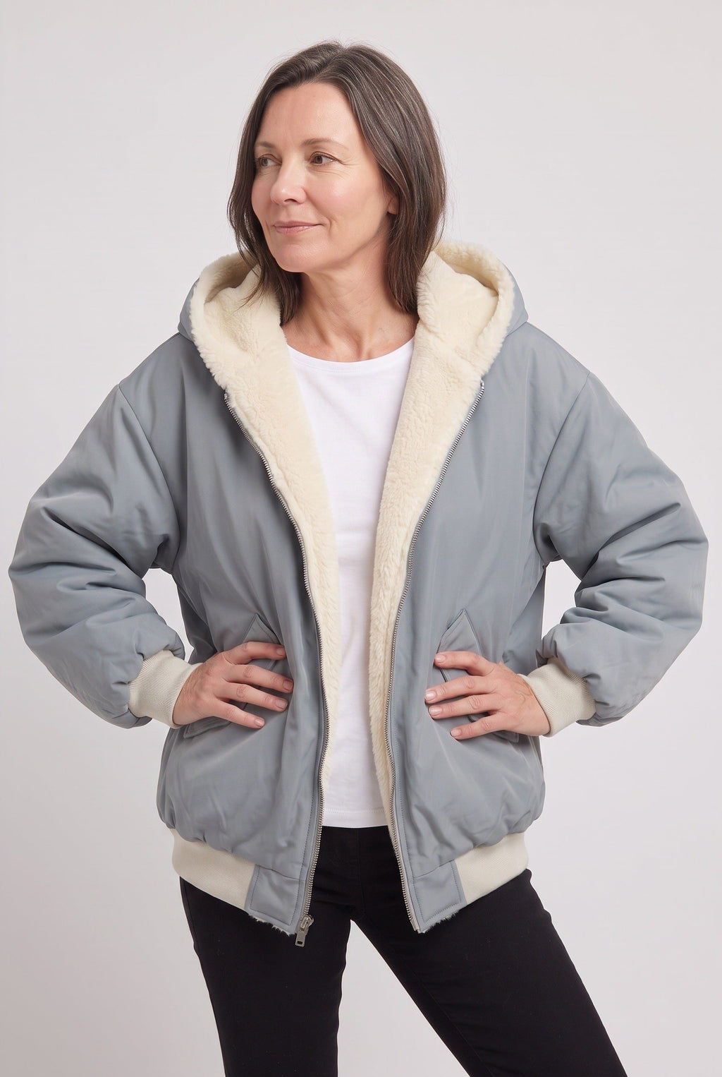 Clarence | Blouson Court Capuche Bordée