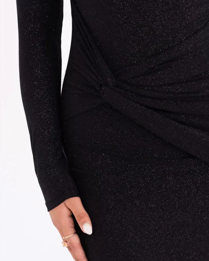 Odeline | Robe Maxi Paillettes Asymétrique
