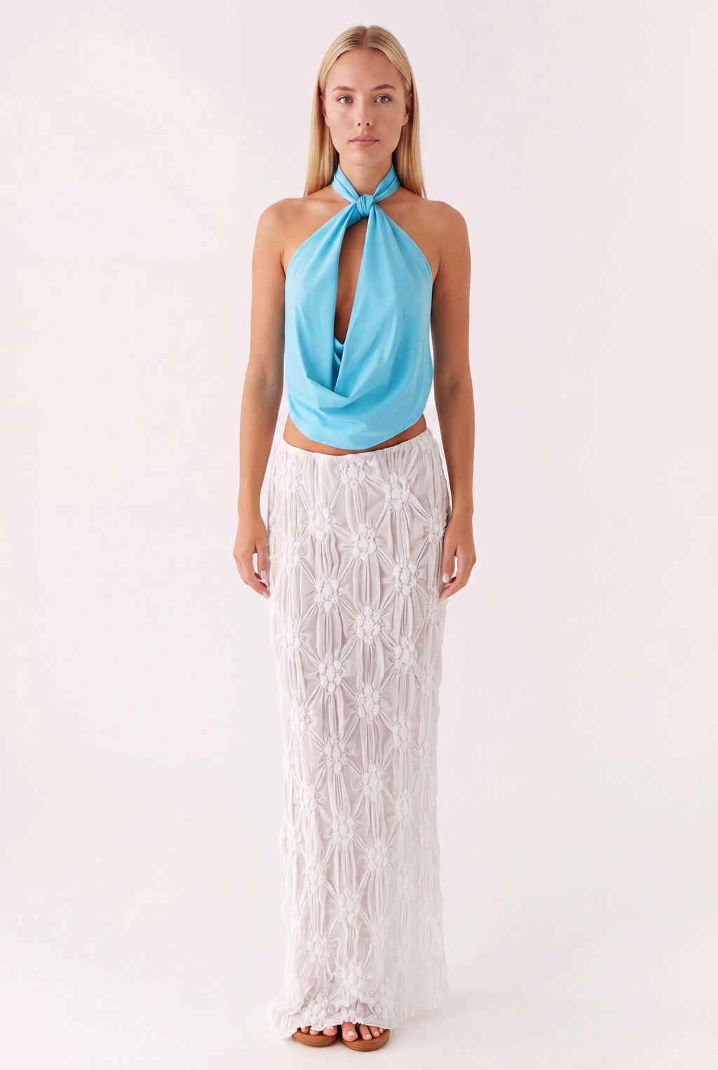 Agathe | Crop Top Drapé Dos Nu Femme